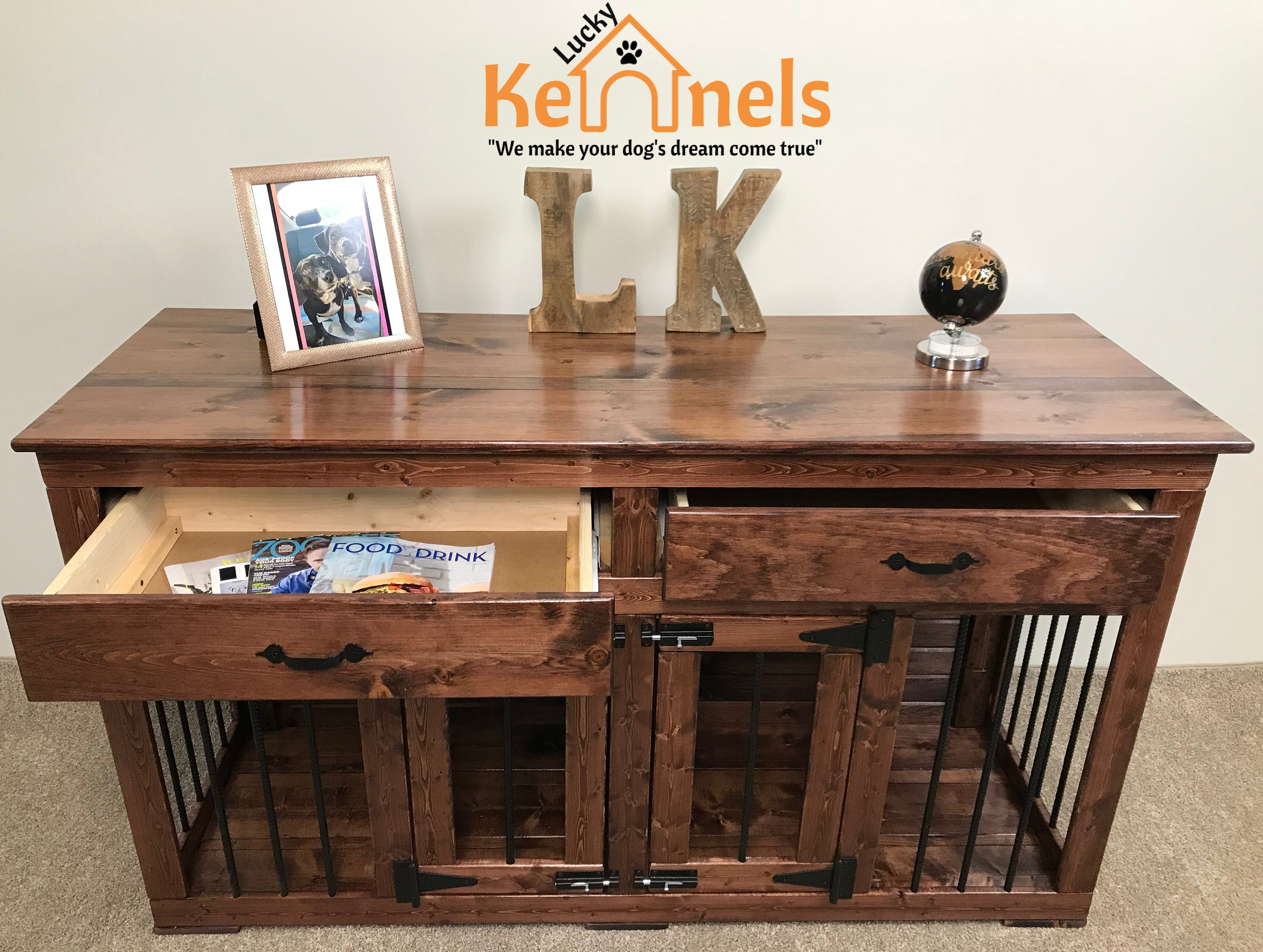 Dog Entertainment Center Dog Kennel Dog Crate Dog Bed Dog Etsy Canada