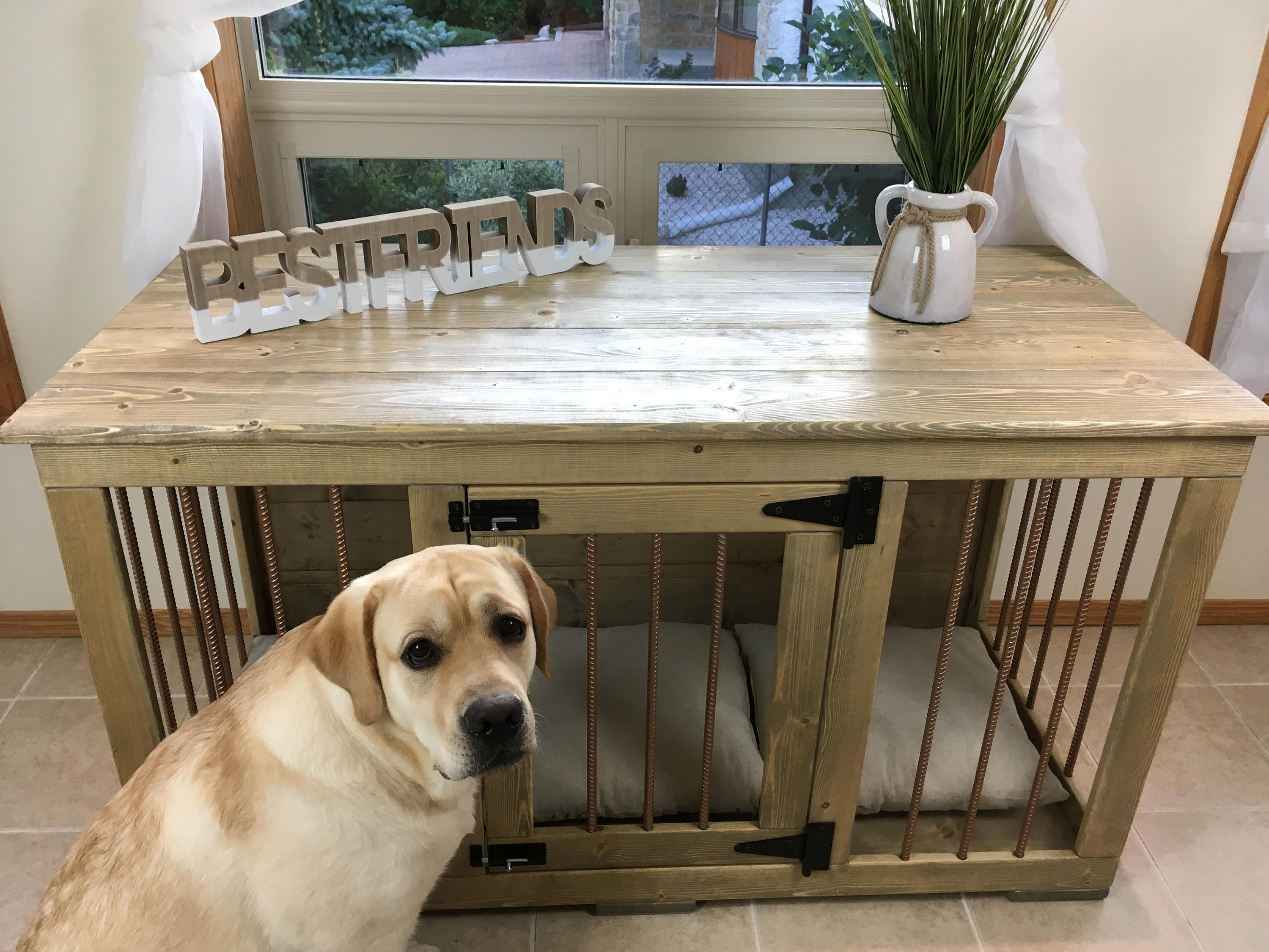 Single Dog Kennel Handmade Kennel Dog Bed Dog Crate Etsy