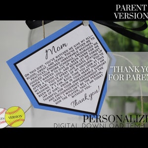 Personalized Jar of Dirt PARENT Team Printable Editable Download Custom Template Memory Sentimental Quote Sign Senior Night Gift for Mom Dad