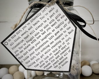 Jar of Dirt SOFTBALL Girls Team Printable Instant Download Digital Art Motivational Memory Sentimental Quote Sign Senior Gift