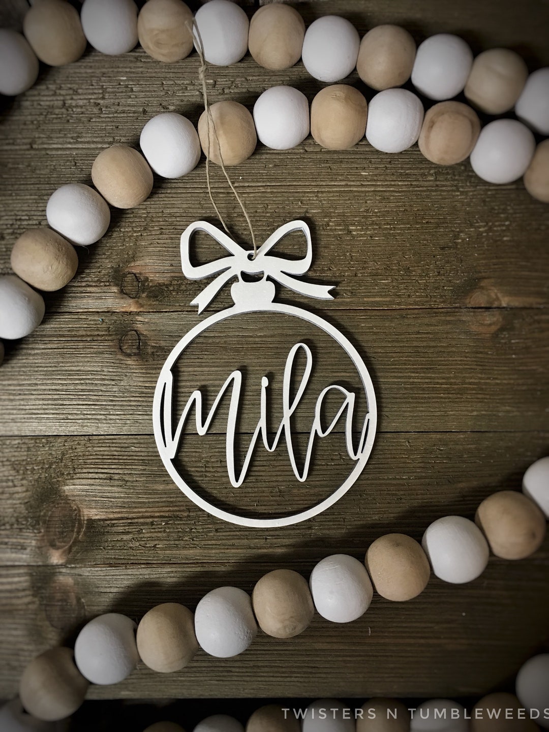 Personalized Christmas Ornament First Name Wood Gift First Christmas ...