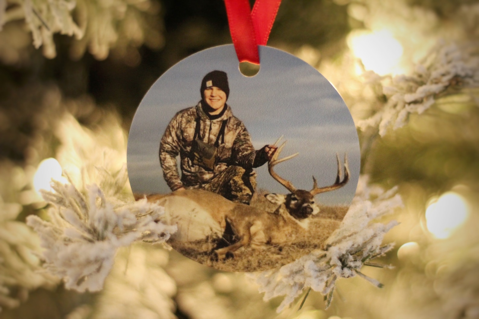 Personalized Hunting Photo Ornament Deer Hunter Sportsman Etsy