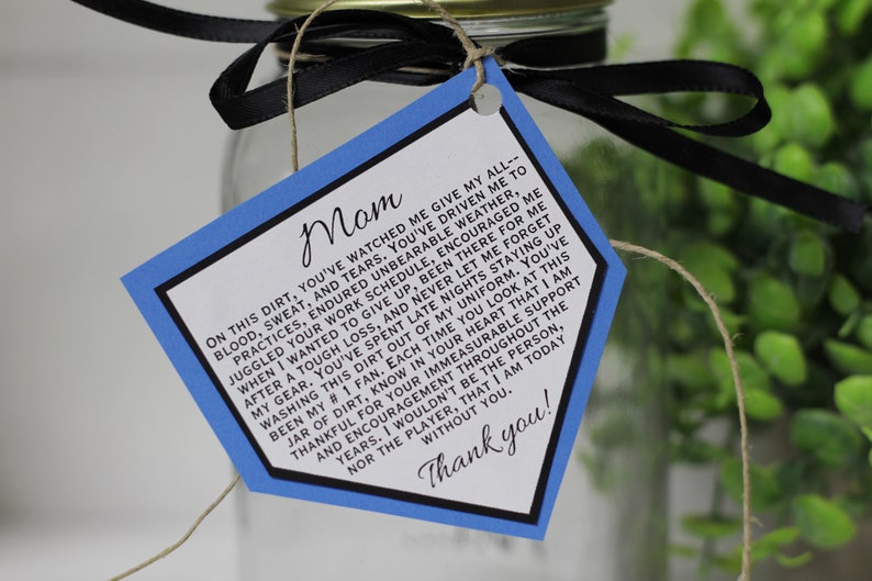 Personalized Jar of Dirt PARENT Team Printable Editable Download Custom Template Memory Sentimental Quote Sign Senior Night Gift for Mom Dad image 4