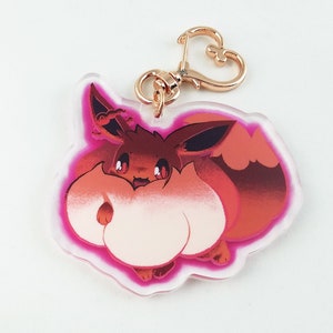 Gigantamax Eevee - Clear Acrylic Charm