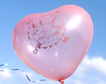 Flareon - Globos Cattex de corazón de cristal de 24"