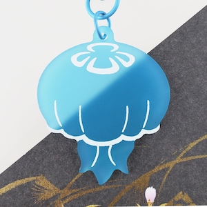 Moon Jelly - Blue Frosted Acrylic Charm
