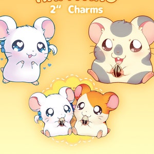 Hamtaro Clear Acrylic Charms image 1