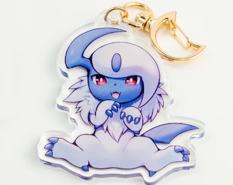 Absol - Clear Acrylic Charm