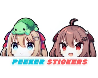 Neuro-sama y el mal - Pegatinas de vinilo para mirar fijamente