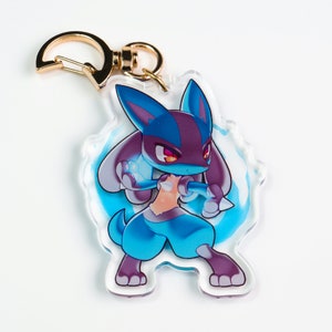 Lucario - Clear Acrylic Charm
