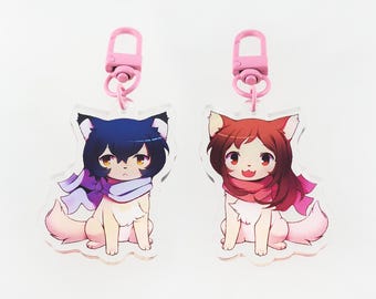 Ame and Yuki - Clear Acrylic Charm