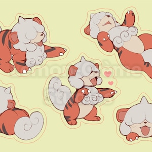 Hisuian Growlithe - Vinyl Sticker Sheet