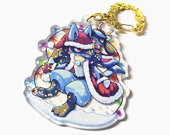 Feestdag 2025 - Lucario en Riolu - holografische acrylbedel met afgeronde rand [BEPERKTE LOOPTIJD]