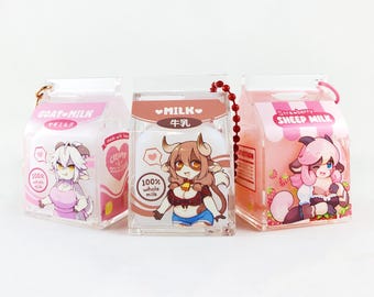 Milk Girls - Liquid Milk Carton Charms (B-Grade, Read Description)
