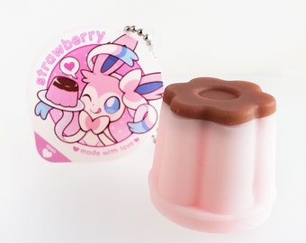 Sylveon - Squishy Scented Pudding Cup Charm (TPR)