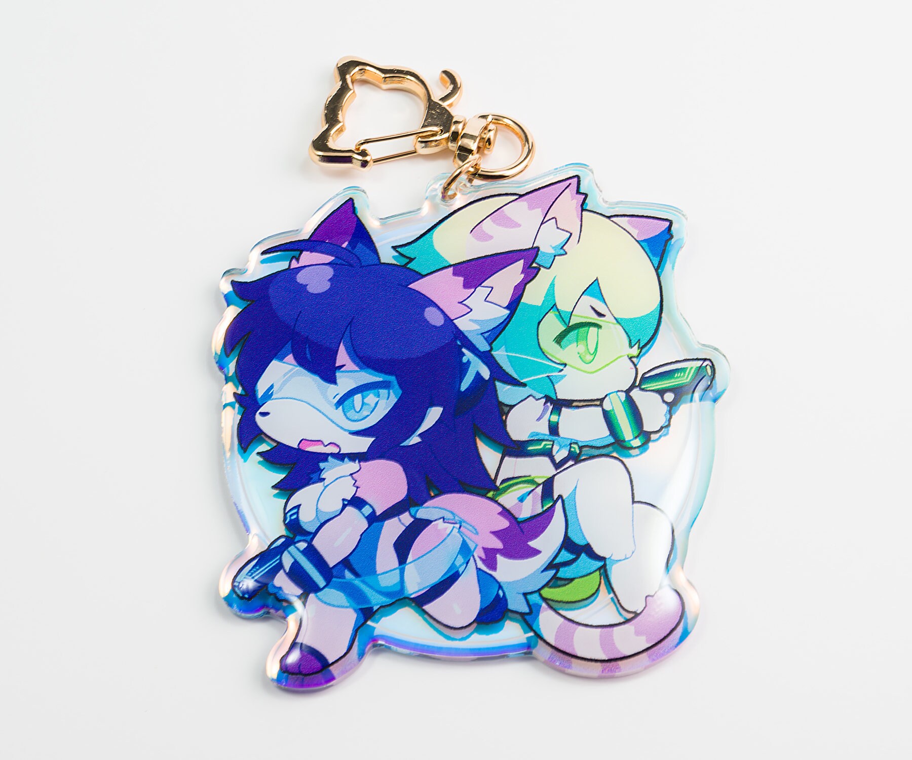 Google Protogen  Acrylic Charm – PeachyMothShop