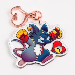 Mad Rat - Clear Acrylic Charm