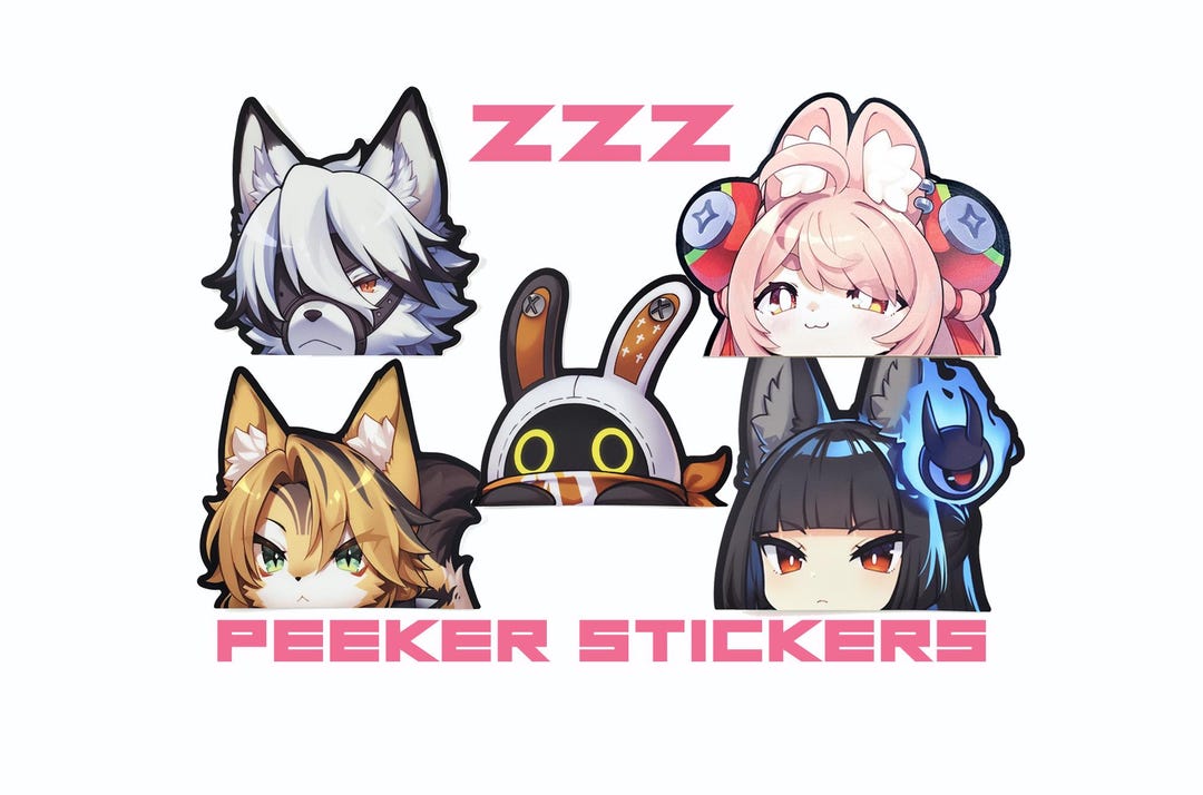 2点お纏め taketo monster & ざぁーす MIYABI ステッカー Zenless Zone Zero - Vinyl Peeker Stickers - Etsy