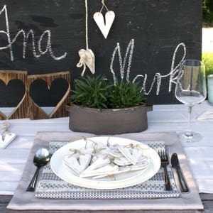 Rustic Wedding Decor / Wood Heart Decor / White Wedding Decor | Etsy