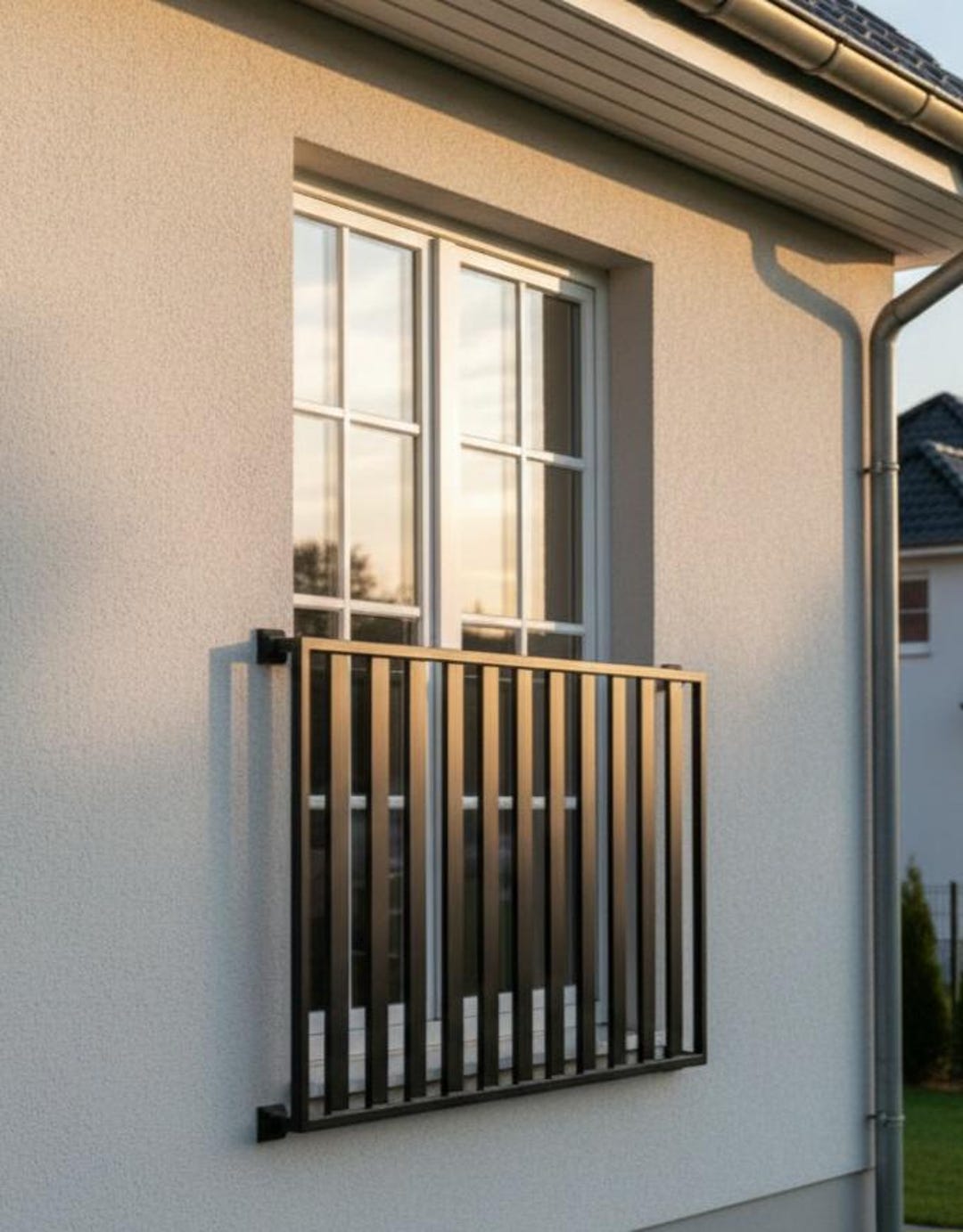 Franch Railing Industrial Steel French Balcony Railing | Modern Window Balustrade ...