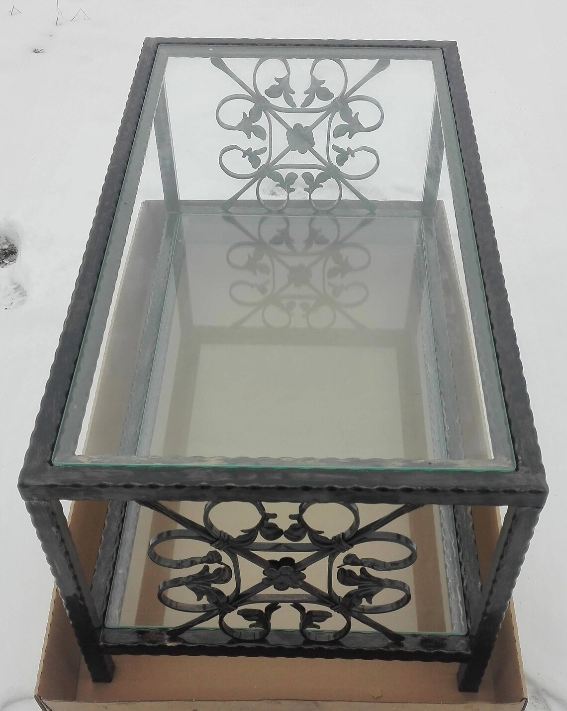 Modern Coffee Table Vintage Home Living Room Furniture Glass | Etsy