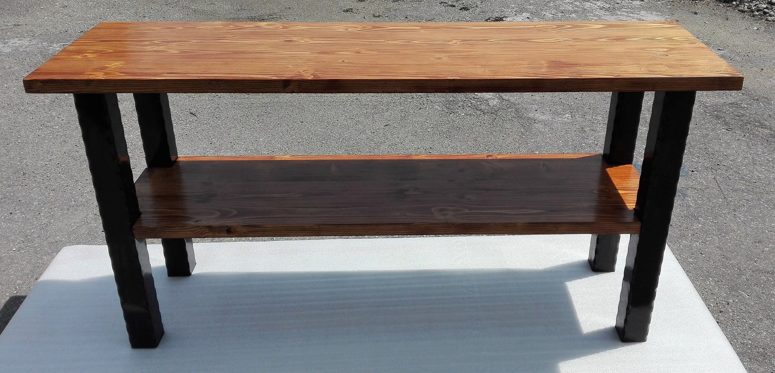 Vintage Sturdy Table Solid Large Desk Handmade Furniture Heavy Etsy