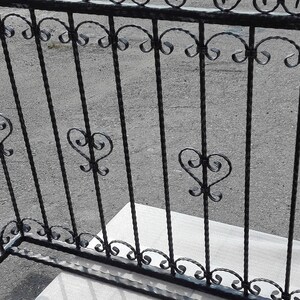 Vintage Wrought Iron French Balcony Railing Unit Balustrades Handmade