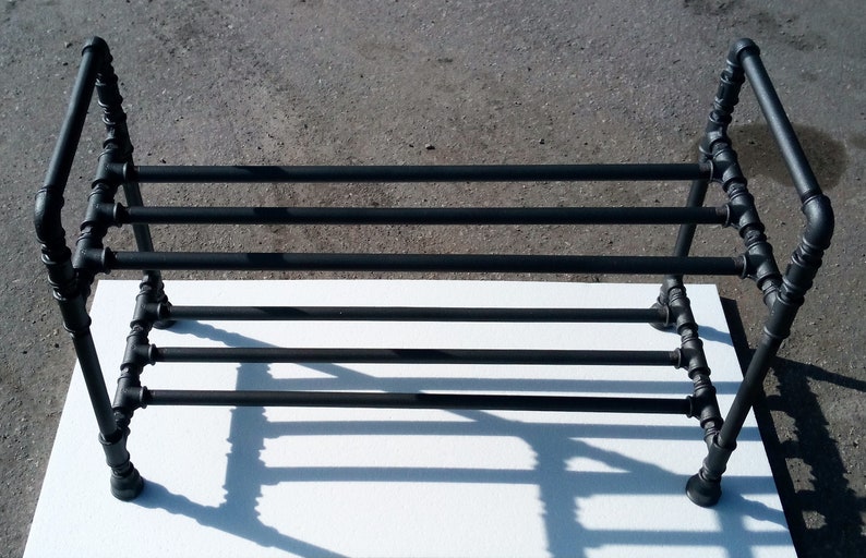 Industrial Shoe Rack Pipe Plumbing Shelf Shoe Storage Shoe Etsy
