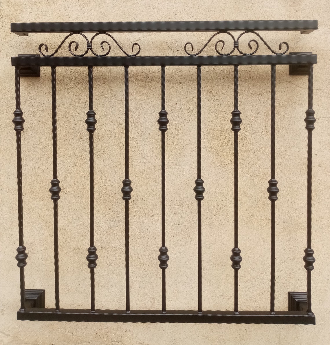 Vintage Wrought Iron French Balcony Railing Unit Handmade - Etsy