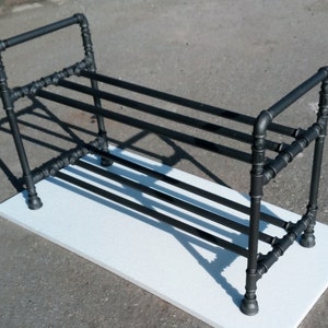 Industrial Shoe Rack Pipe Plumbing Shelf Shoe Storage Shoe Organizer Shoe Stand Hallway Entryway Vintage