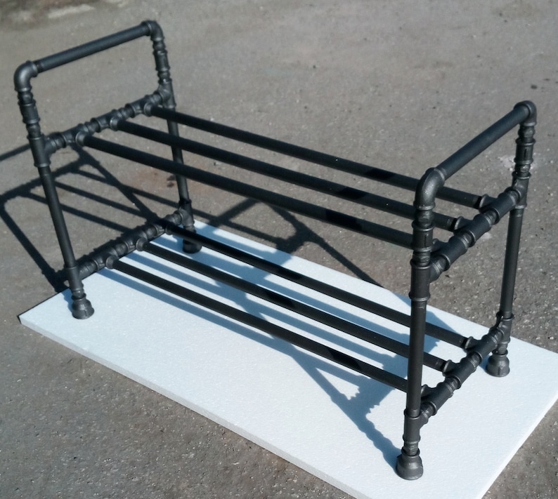 Industrial Shoe Rack Pipe Plumbing Shelf Shoe Storage Shoe Etsy