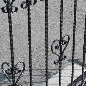 Vintage Wrought Iron French Balcony Railing Unit Balustrades Handmade