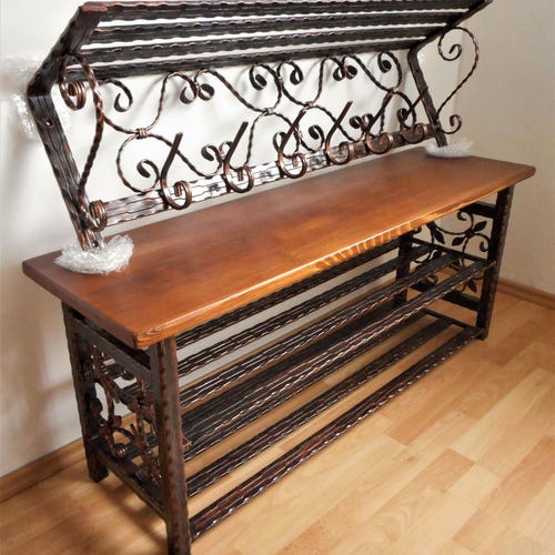 cubby bench and coat rack set
