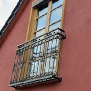 Vintage Wrought Iron French Balcony Railing Unit Balustrades Handmade
