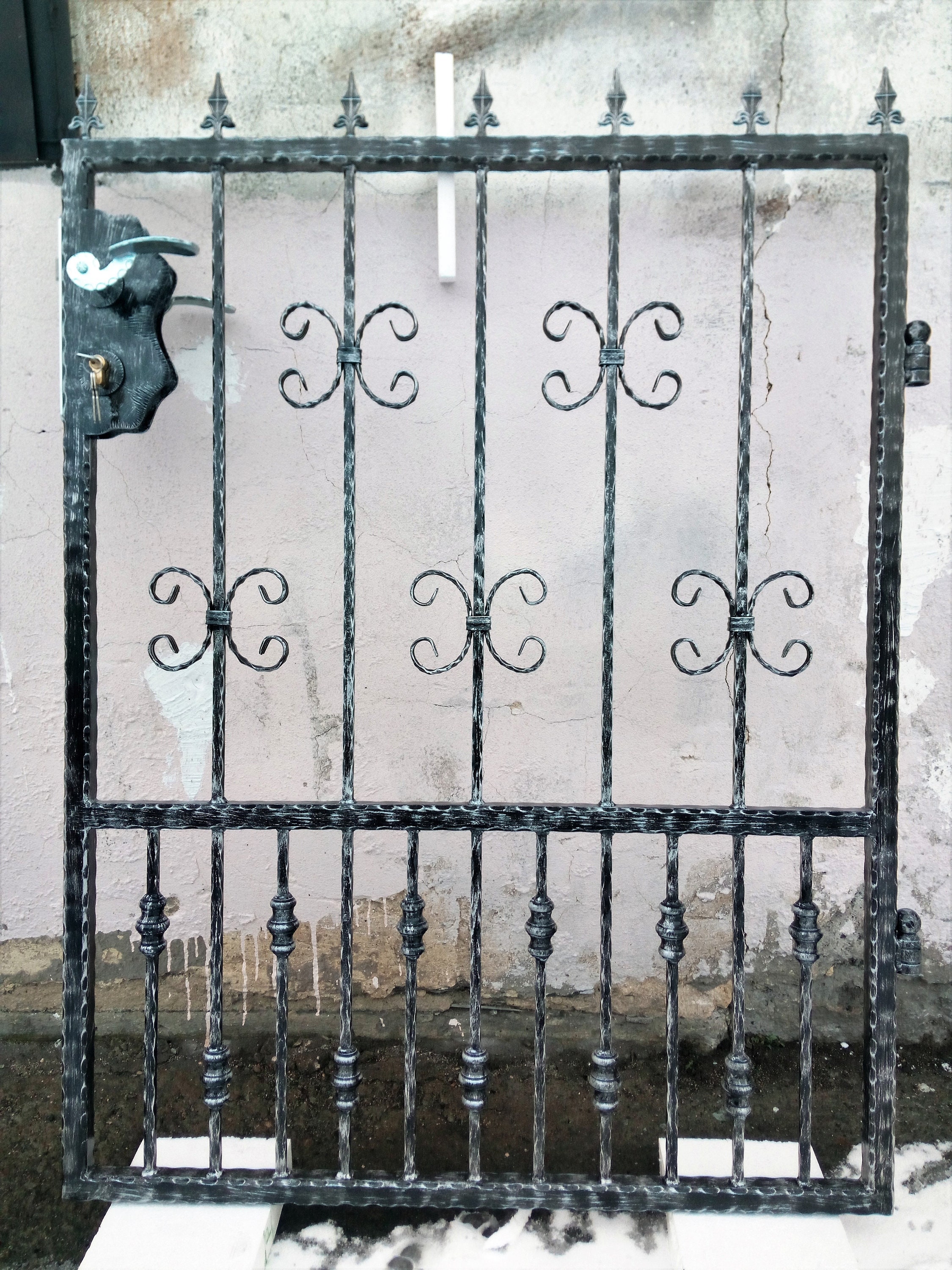 Wrought Iron Gate Door Vintage House Side Gates Single Gate Etsy