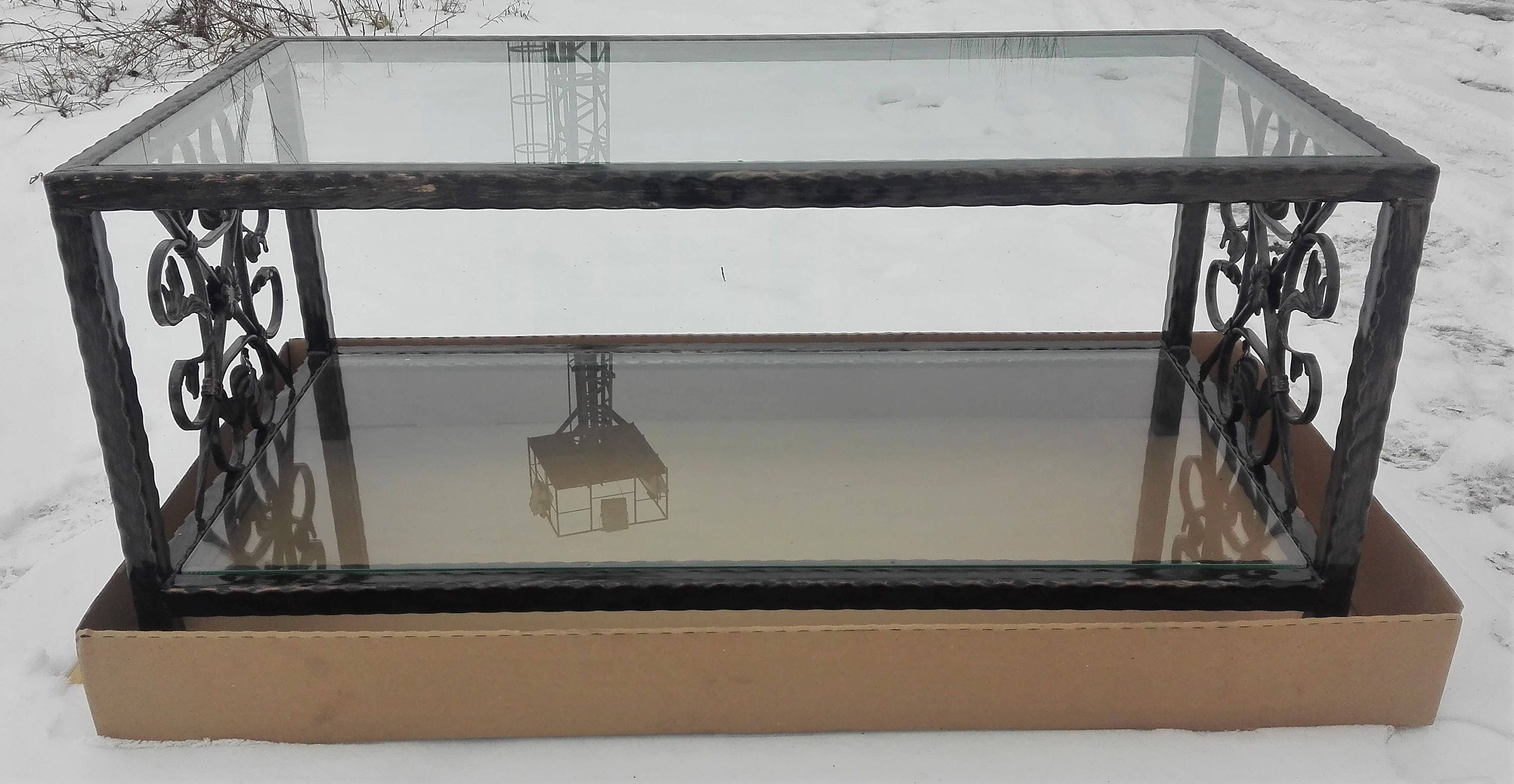 Modern Coffee Table Vintage Home Living Room Furniture Glass | Etsy