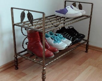 Range-chaussures Vintage Solution de rangement pour chaussures Support pour chaussures Range-chaussures Range-chaussures 2 niveaux