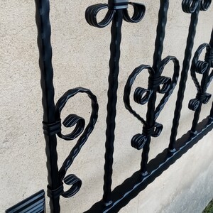 Vintage Wrought Iron French Balcony Railing Unit Handmade Handrail