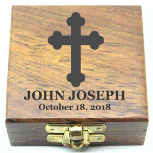 Baptism Engraved Gift, Customized Wooden Box brass working compass Engraving on box and on compass,Christening,Love,confirmation,Missionary