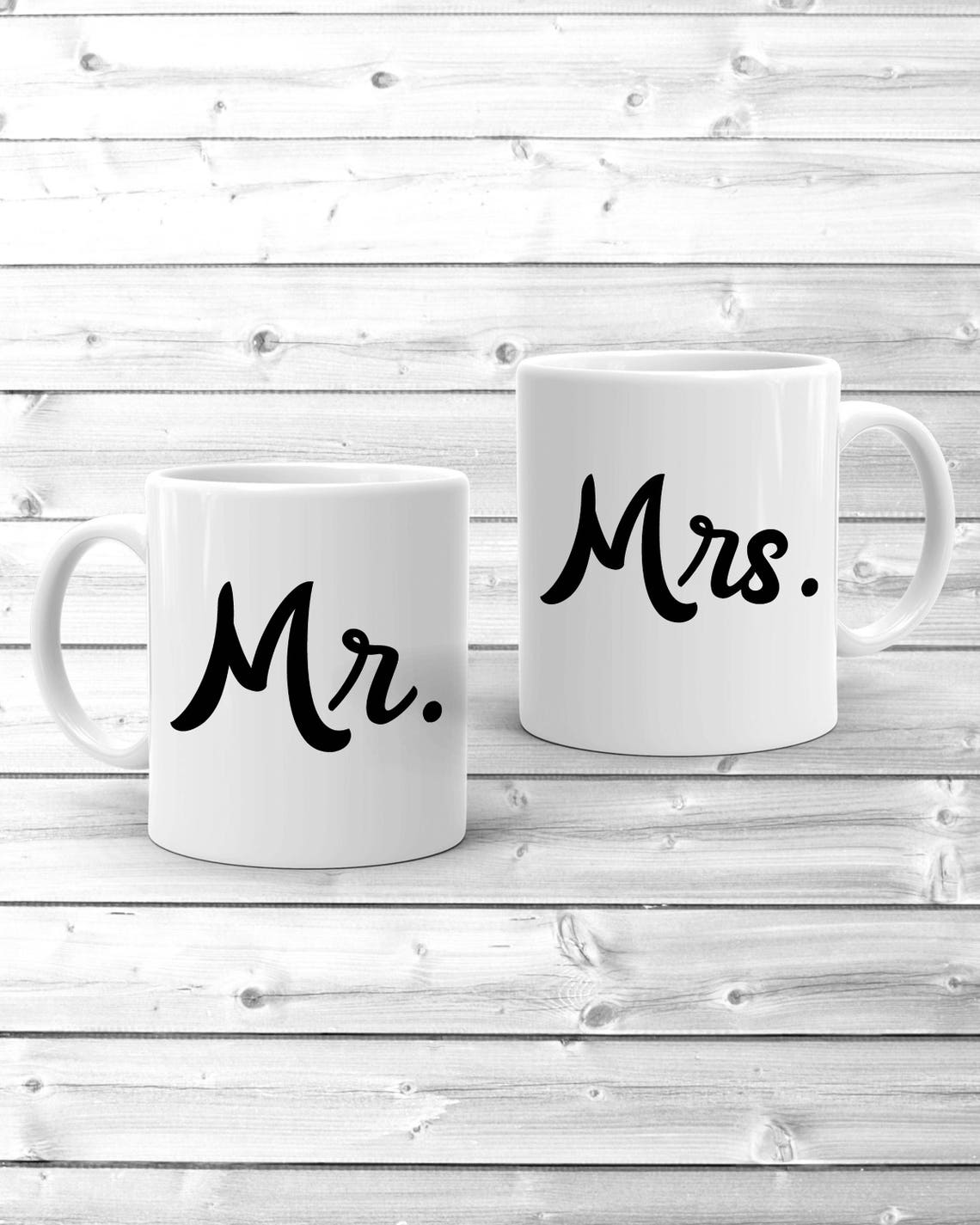 Mr and Mrs Mugs Wedding Coffee Mugs Gift for Newlyweds Engaged Mug