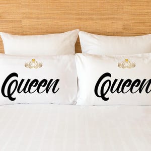 Lesbian Couple Pillow Cases ~ Queen and Queen ~ Microfiber Pillowcases ~ Custom Pillowcases ~ Pillow Cases for Wedding Anniversary Birthday