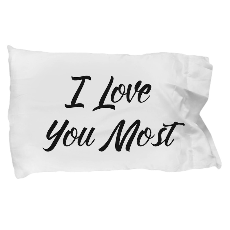 Couples Pillow Cases Love You More and Most Microfiber Etsy