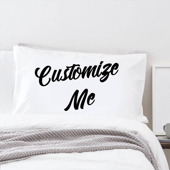 Custom Pillow Case White Standard Microfiber Pillowcase Etsy