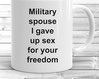 Military Spouse Mug Wife Husband Army Navy Marine Armed Forces Gift Decor Coffee Cup