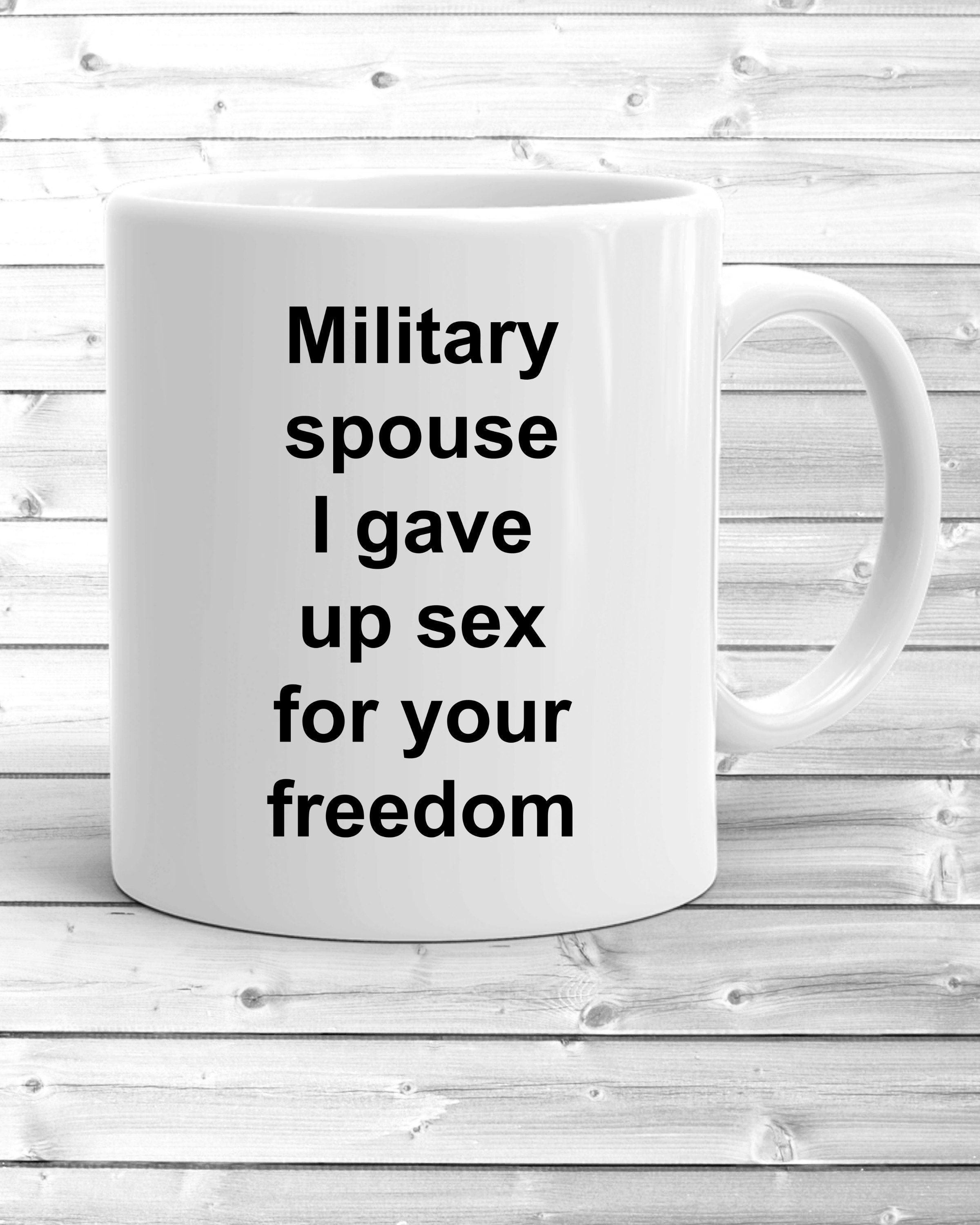 Military Spouse Mug Wife Husband Army Navy Marine Armed Forces picture