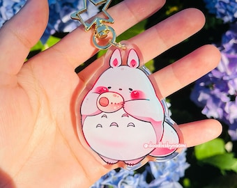 Cute anime bear keychain | Japanese anime keychain | Cute acrylic keychain