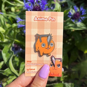 Chainsaw devil enamel pin | Chainsaw dog enamel pin | Anime enamel pin | Cute enamel pin