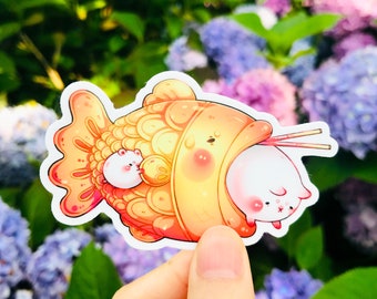 Taiyaki sticker | food sticker | Cute vinyl sticker | Cute laptop decal