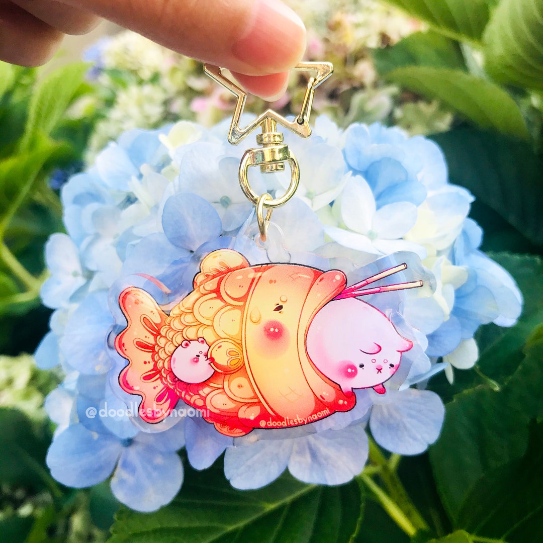 Taiyaki Keychain Cute Food Keychain Cute Snack Keychain - Etsy