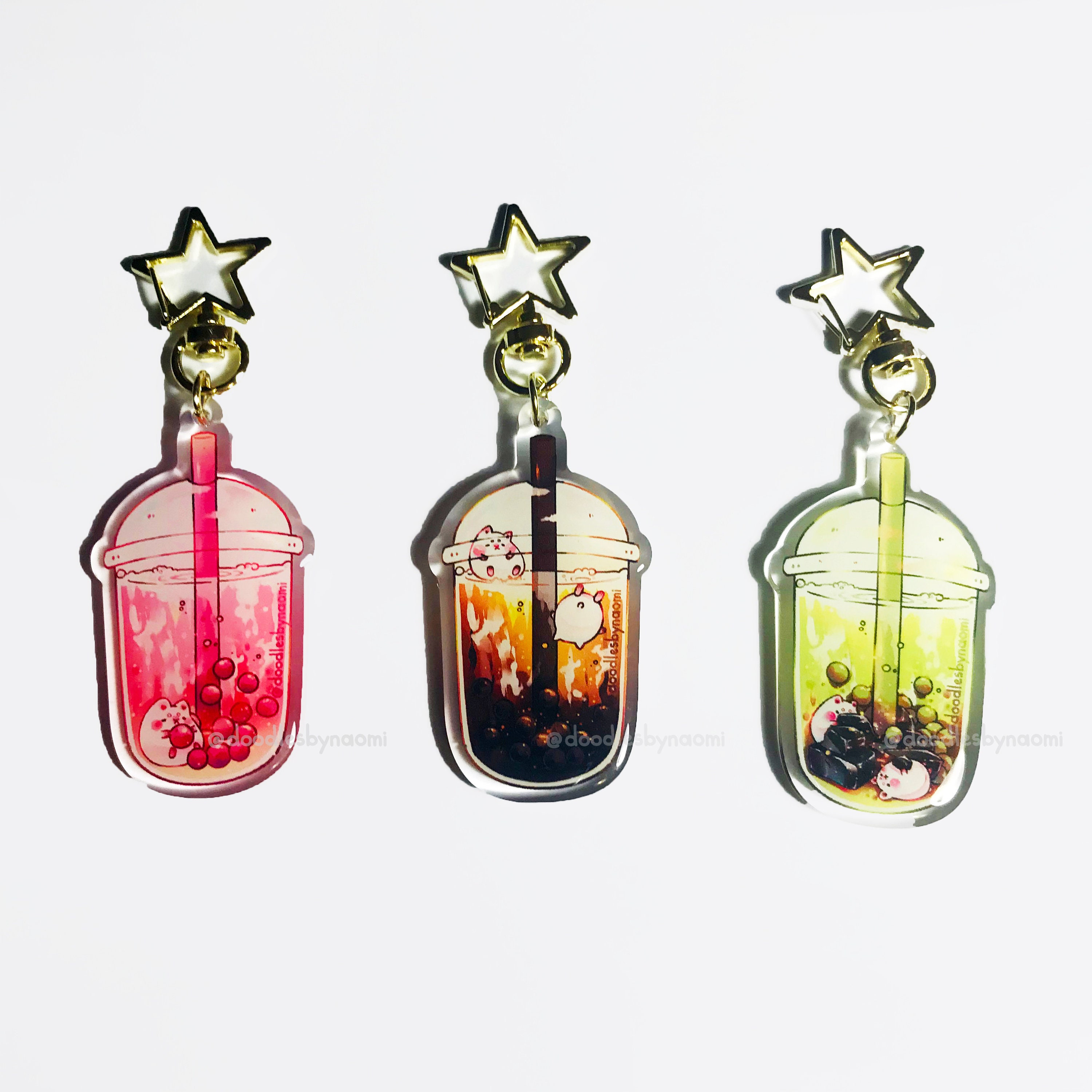 Bubble tea keychain Boba keychain Cute food keychain Etsy